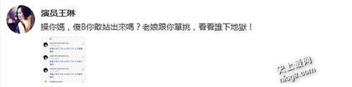 雪姨王琳发飙怒骂网友 言语粗暴要单挑看谁下地