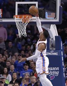 NBA》连7场大三元止步 韦少仍助雷霆逆袭